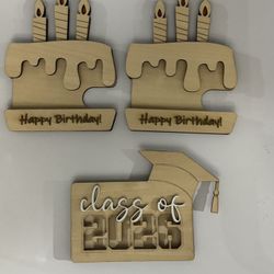 Set Of Laser Cut / Engraved Gift Card Holders