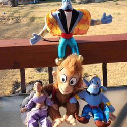 Aladdin Disney Plush Lot of 4 Plushes