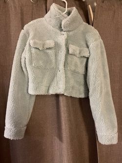 Forever 21 Baby Blue Sherpa Jacket