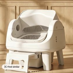 AutoScooper 12 Lite Open-Top Self-Cleaning Cat Litter Box – Sealed Waste Drawer, Includes Trash Bags & Entry Step