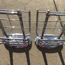 A Pair Of  Frontgate Racks For Guest Hand Towels Or Magazines