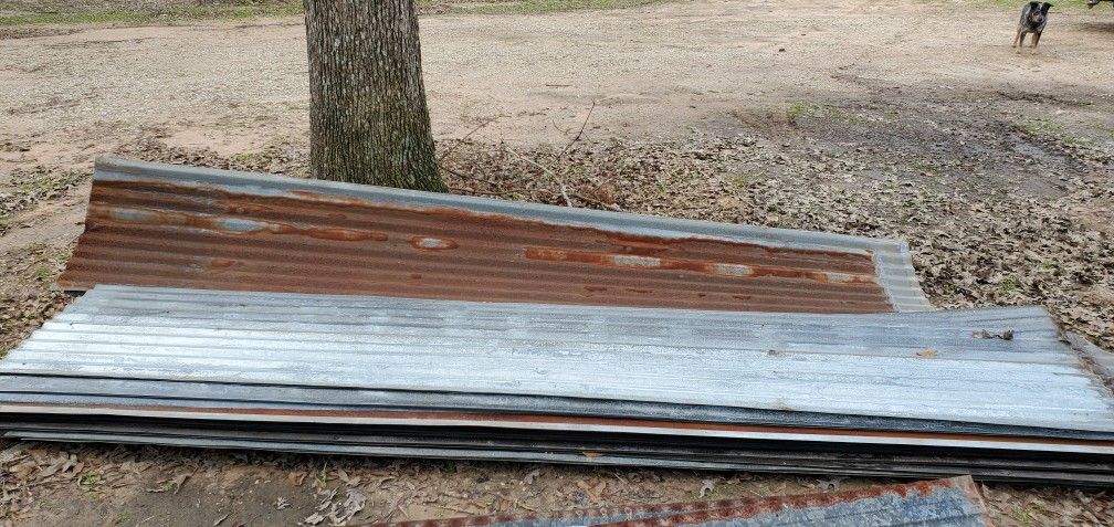 Reclaimed (USED) corrugated roofing tin (50 SOLD) 25 Available