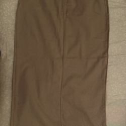 Forever 21 Tan Long Denim Skirt-New With Tags
