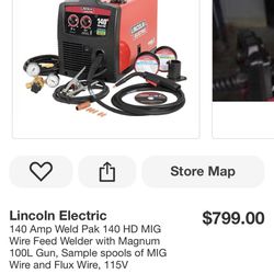 Lincoln Electric 140  Mig Flux Cored Wire Feed Welder 