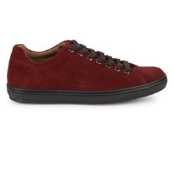 BALLY Orivel Lace-Up Suede Sneakers Shoes Bally Red Size 6 - RETAIL  $450