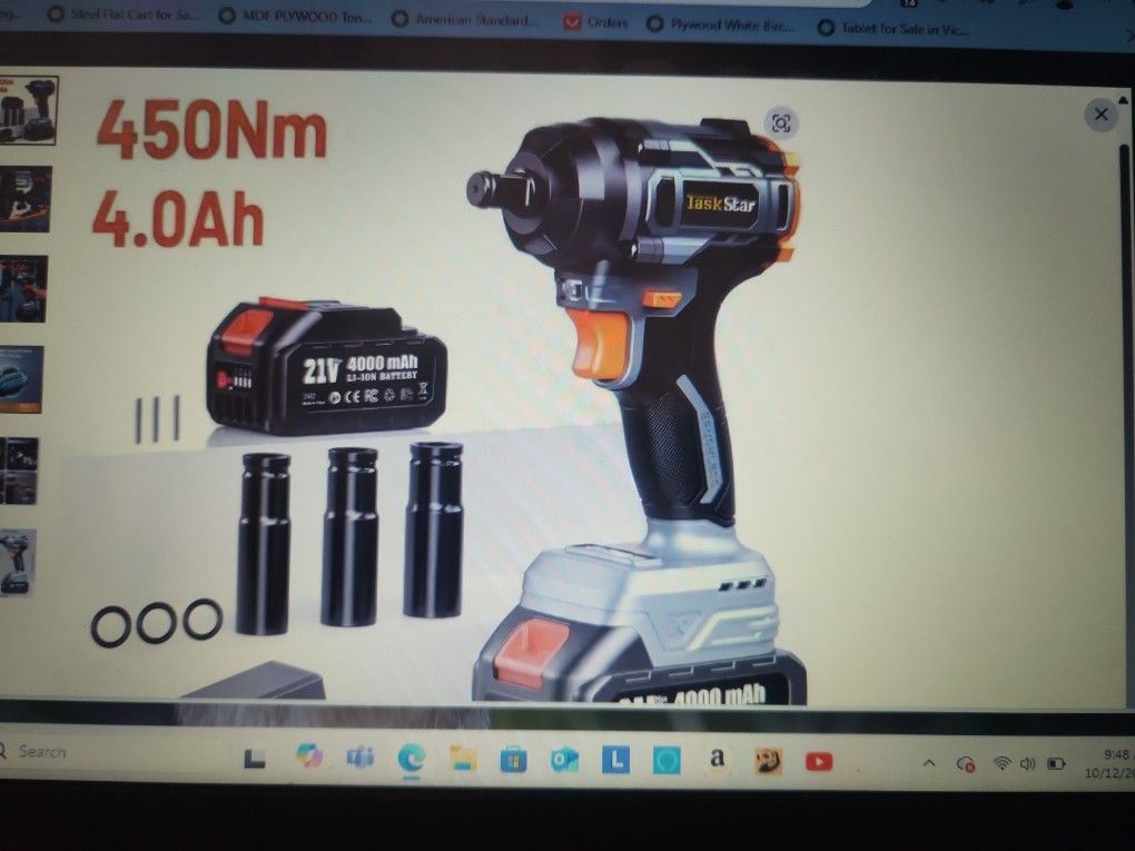 task start brushless Motor impact Wrench 1/2"