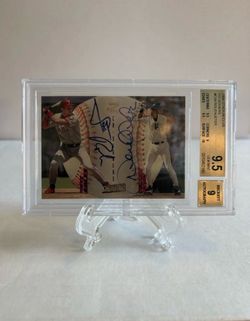 1998 Stadium Club - Derek Jeter/Scott Rolen #CS4 Autograph 🔥Rare🔥 Low POP!