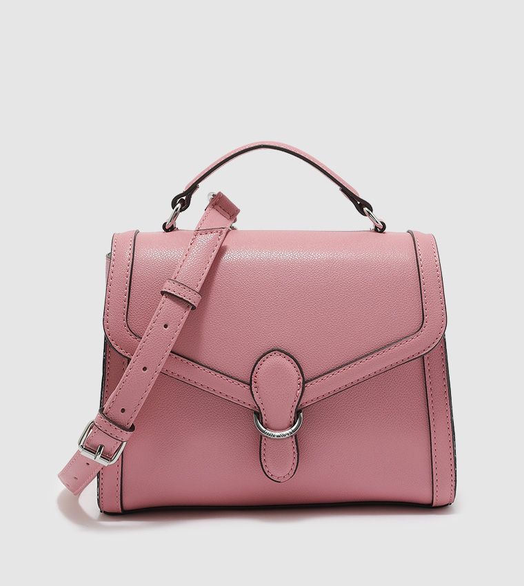 Pink Bag - NINE WEST MEDORA TEXTURED FLAP SLING BAG