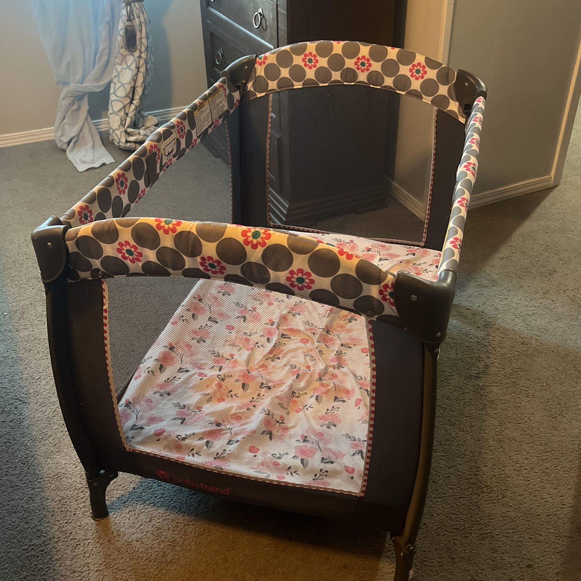 Portable Baby Crib Park With Mattress Included (0 - 2years Old Babies)