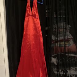 Halter Maxi dress-red