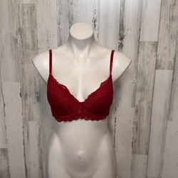Just Be Red Lace Underwire Bra  Size 34C