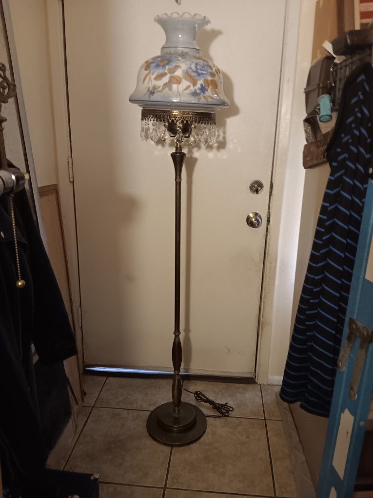 Hurricane Floor Lamp Solid Brass With Prisms