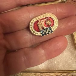 1980 Shooting XXII Olympic Games Soviet Pin Badge Sport Olympiad ISSF USSR