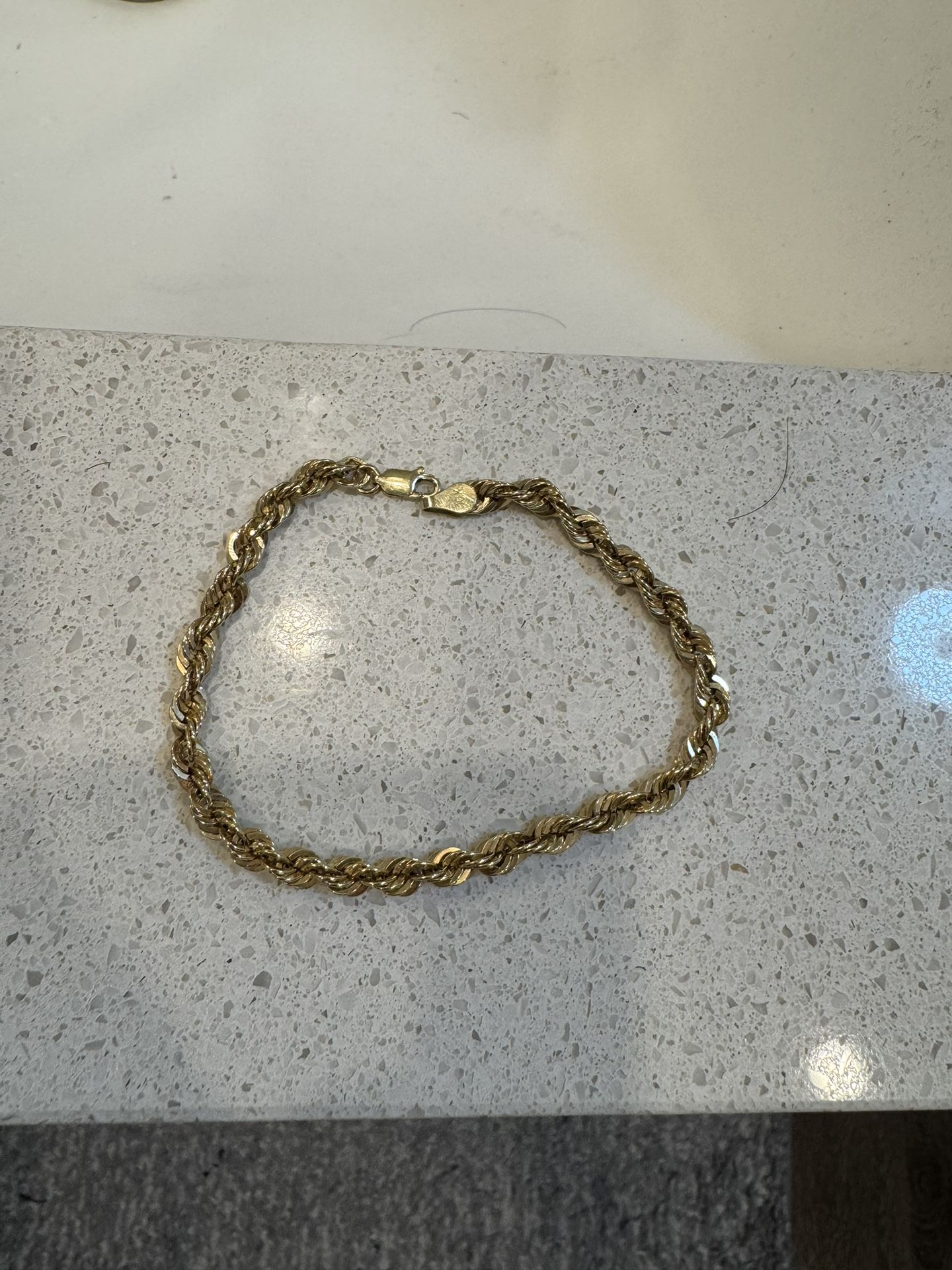 10k Gold Rope Bracelet
