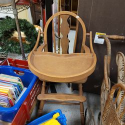 Wood High Chair 