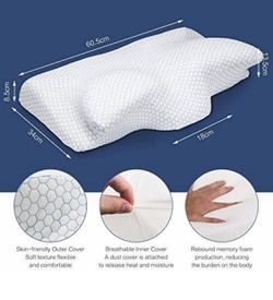 2 Pcs SIDE SLEEPER Memory Foam Pillow & Mattress Cover Set $15