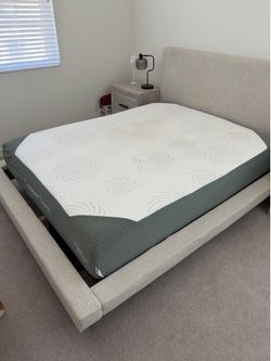 Queen bed frame and mattress