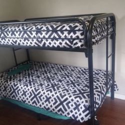 Twin Over Twin Bunk Bec With 2 Mattress All New Furniture And Free Delivery 