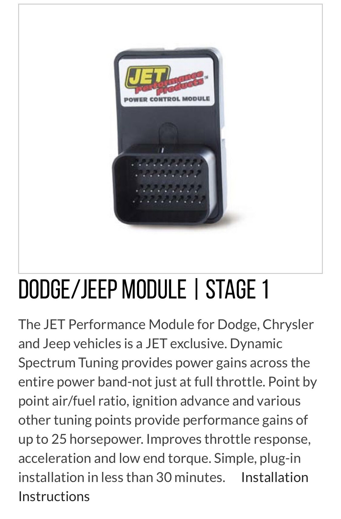 Dodge Charger /Jeep Chip performance