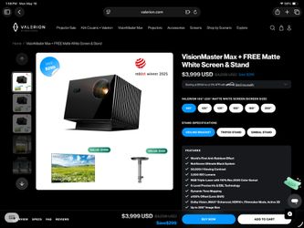 🔥 VALERION VISIONMASTER MAX PROJECTOR 🔥 NEW 🔥