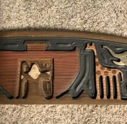 Hand Carved Noah Door Topper