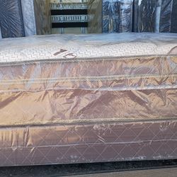 Brand New Queen Size Pillowtop Mattress And Box Spring Free Delivery Depends On Location 