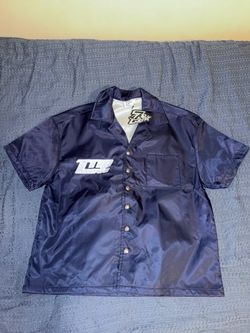 Triple Sevens Button Up T-Shirt L Navy