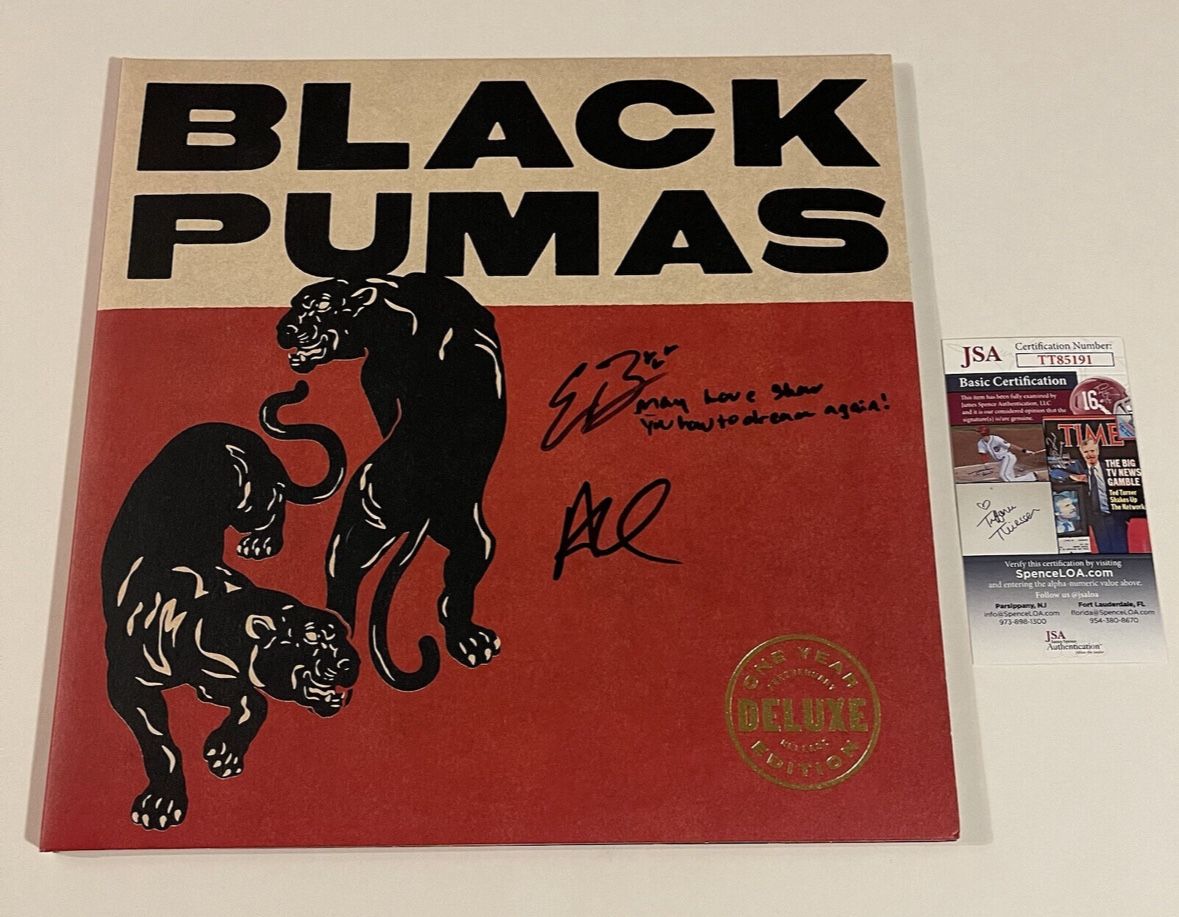 BLACK PUMAS SIGNED SELF TITLED DELUXE EDITION VINYL RECORD JSA COA