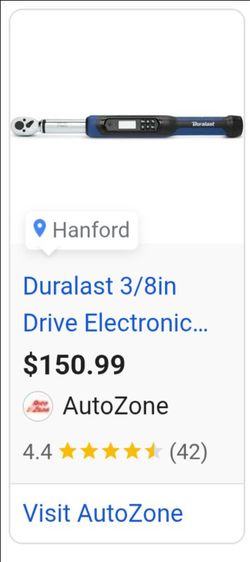 Duralast 3/8 electric torque wrench