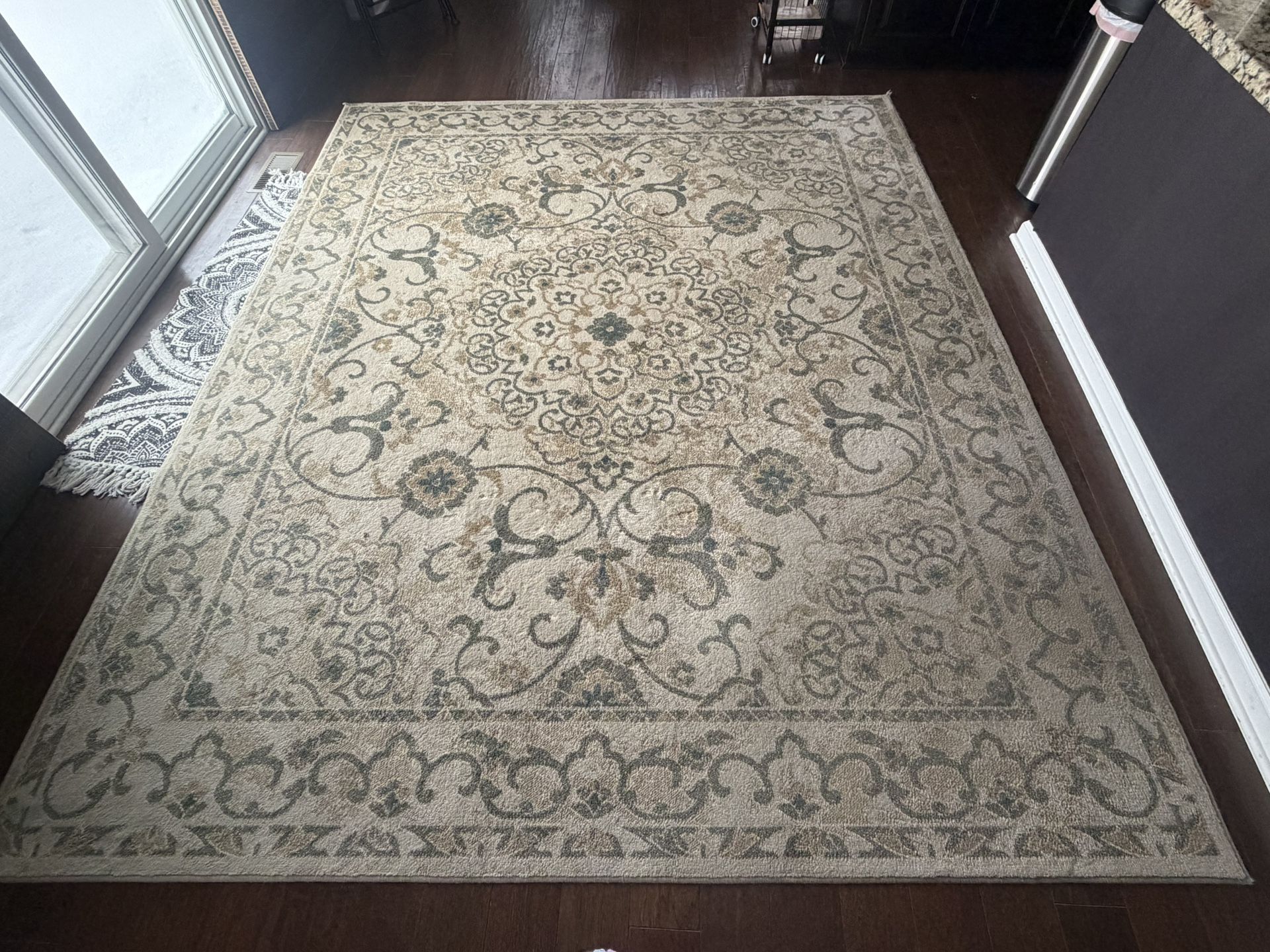 Beige and Green Color Carpet For $75