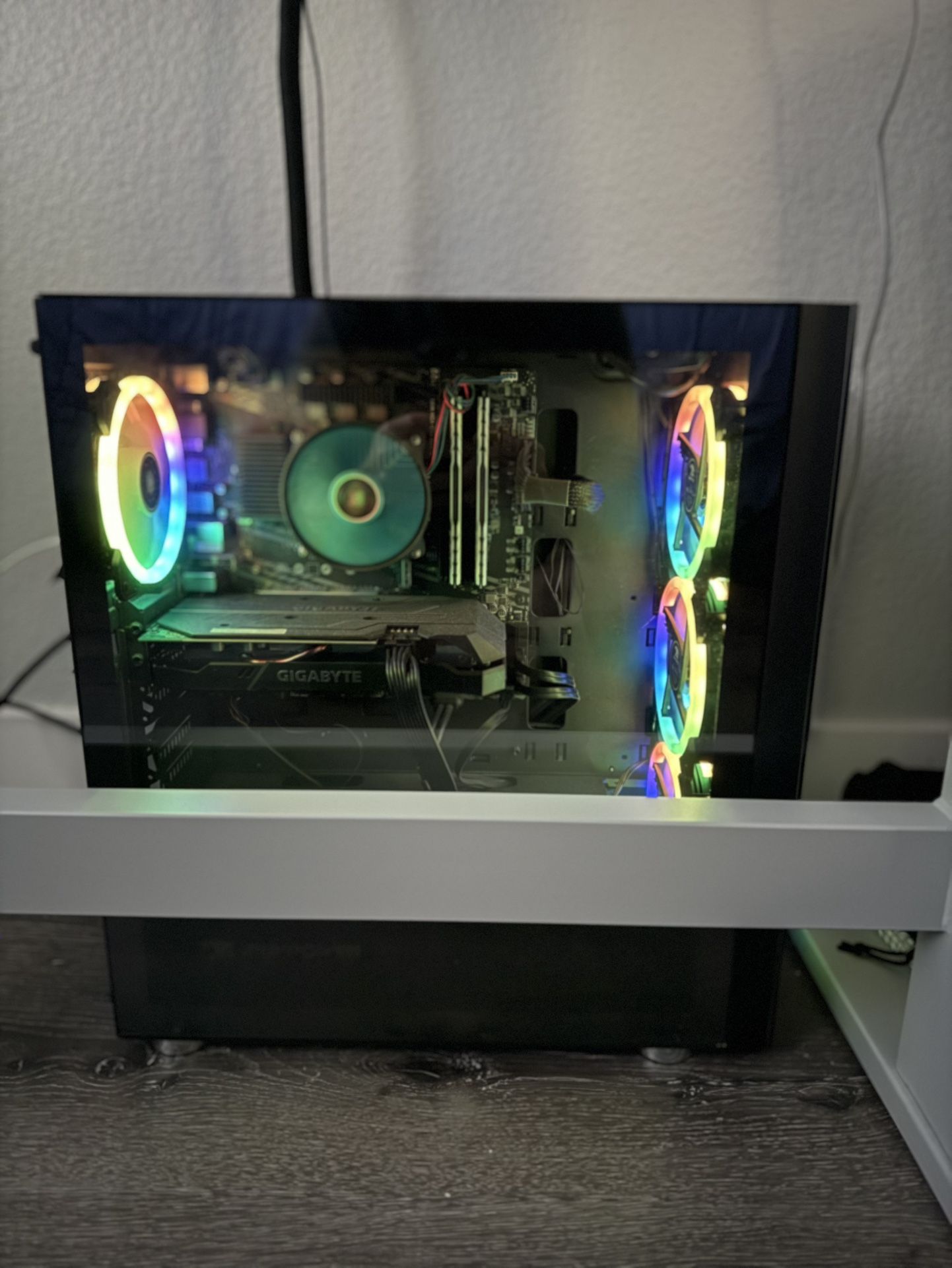 Custom See-Through Desktop PC - i7, 16GB RAM, 1.14TB, GTX 1660 Ti, RGB Fans - $199
