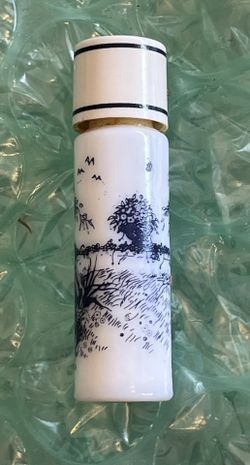 Nice Tuvache Reverie White Blue Glass Bottle Perfume 1/3 Fl Oz,EMPTY Bottle Only