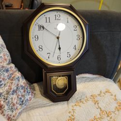 New Chiming Wall Clock w/ Pendulum – Westminster Chime – 17x11