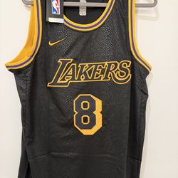 Kobe Bryant Brand New (Front 8 Back 24) Black Stitched Jersey Sizes M & XL