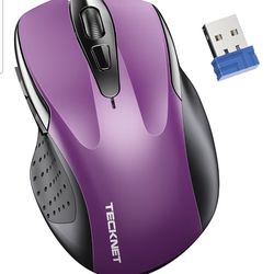 Tecknet Wireless Cordless Optical Mouse M003 Purple Open Box Complete W/Manual. 
Box has damage. This item is a TECKNET Wireless Silent Mouse (Purple)