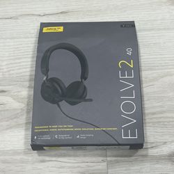 Jabra Evolve2 40 Stereo Headset (MS Teams, USB-A) - Black - NIB! SEALED