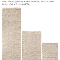 $25! Cotton 3 Piece Bathroom Rug Set Washable 