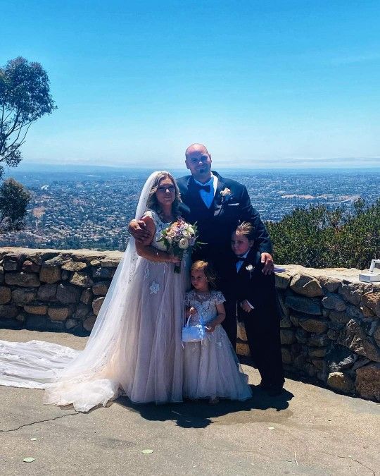 Flower Girl Dress . Sheer Neck Line Low Back With Corset Tie. $230 New Size 2t Fits Like A 3t