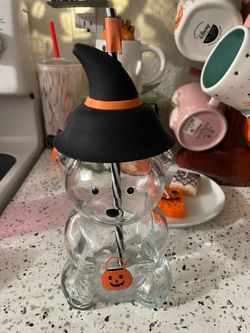 Teddy bear witch Halloween cup