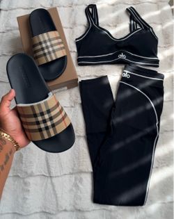 Burberry Slide Sandals with Aloyoga
