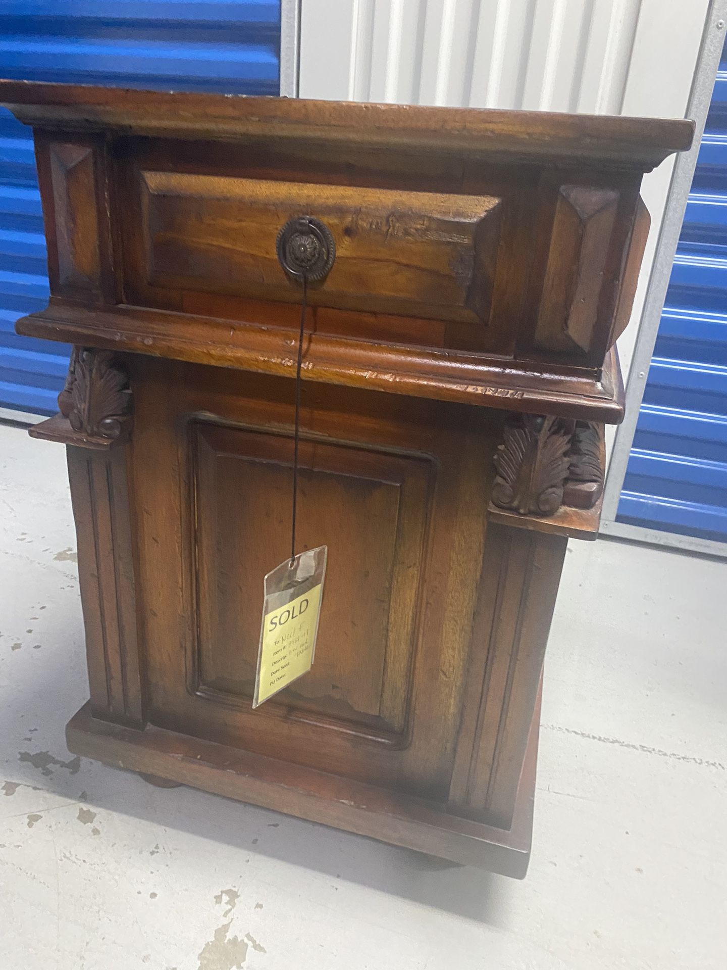 CIRCA 1700'S ONE DRAWER SMALL CABINET/ STAND