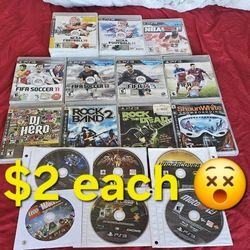 Sony PlayStation 3 Ps3 Games $2 Each 👇 