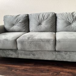 Grey couch + free white desk