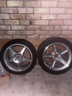 2 different mustang wheels