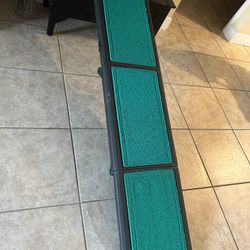 Pet Gear Tri-Fold Dog Car Ramp with Supertrax Green Steps Foldable 