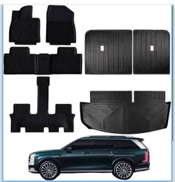 Floor Mats Cargo Liner Backrest Mat for 2026+ Hyundai Palisade 7 Seat Fuel
