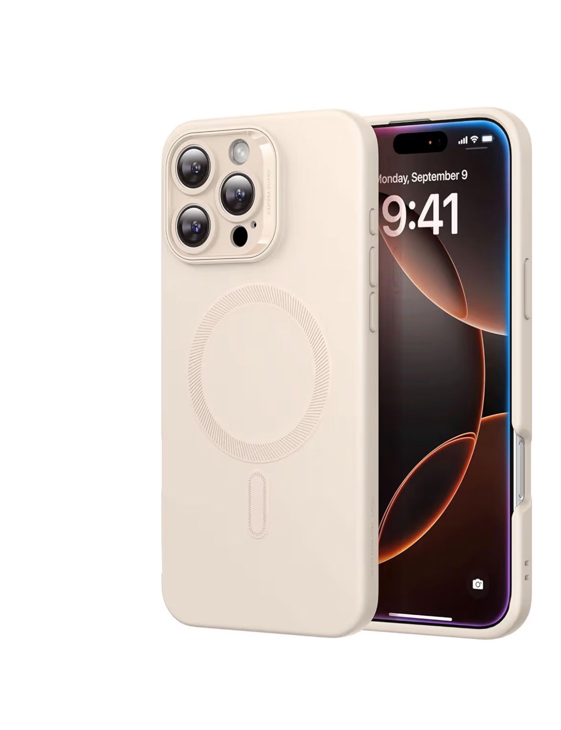 iPhone16 Pro Smooth & Slim Silicone Phone Case with MagSafe, Supports Magnetic Charging