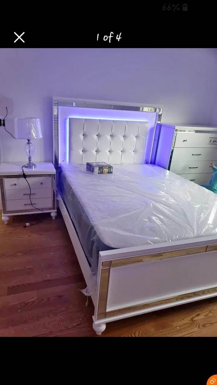 Brand New Led Light Bedroom Set Aee Available