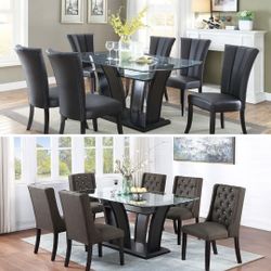 Black Dining Table Set 
