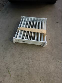 White adjustable gate